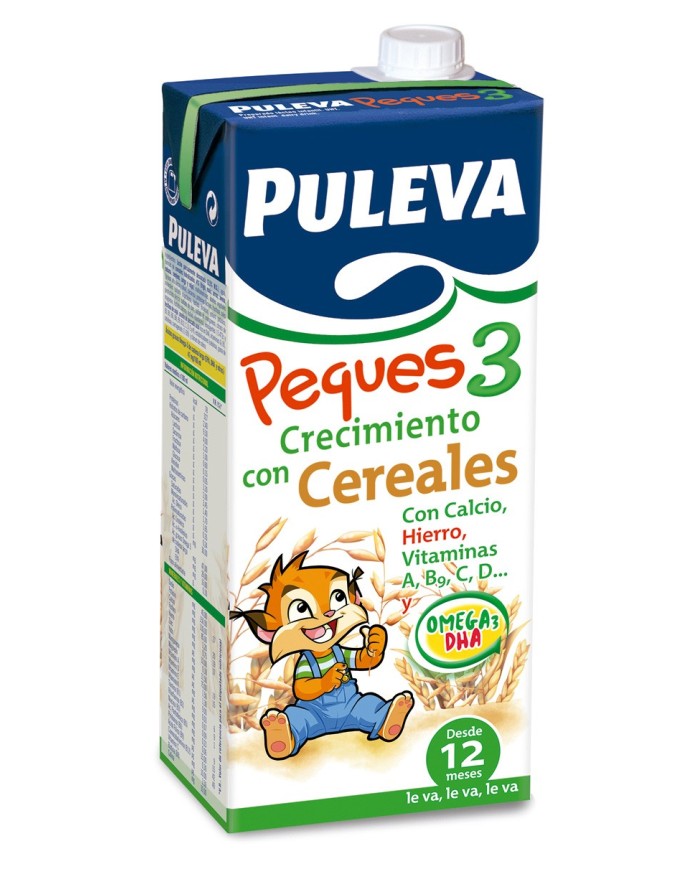 PULEVA Preparado Lácteo Peques 3 con Cereales y Cacao Brik 200ml Pack 3 »  Te Llevo El Agua